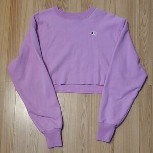 Champion Women's Light Pink Cropped Crew Neck